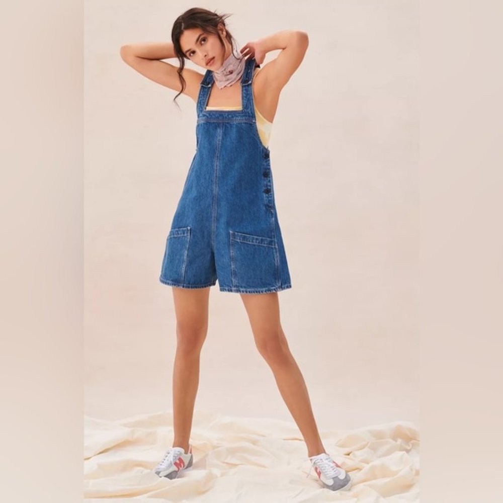 Anthropologie Edwin Patch-Pocket Denim Overalls (size small)
